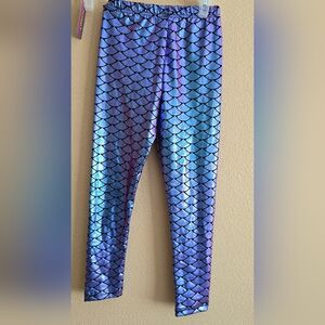 Spirit Halloween Mermaid Purple Shimmery Leggings - NEW WITH TAGS